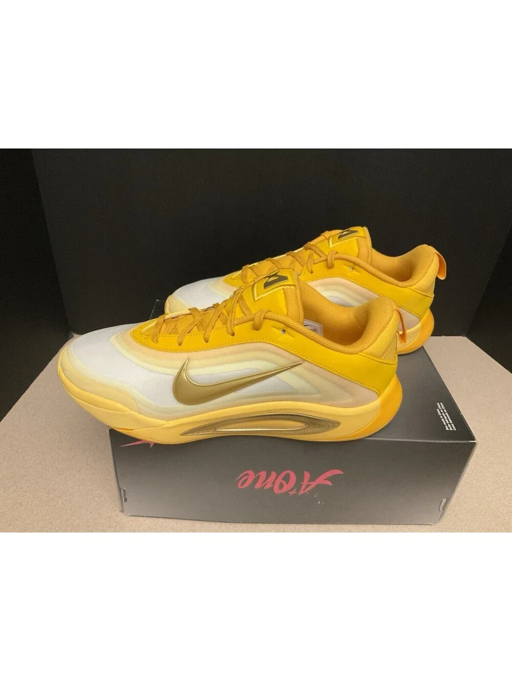 New! Nike A’One (GS) Topaz Gold Athletic Shoes. Youth’s 6.5Y. Women’s 8. Nice!!!